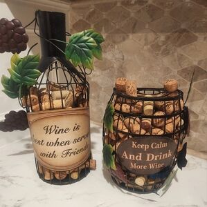 Decorative Wine Cork Holders with Quotes